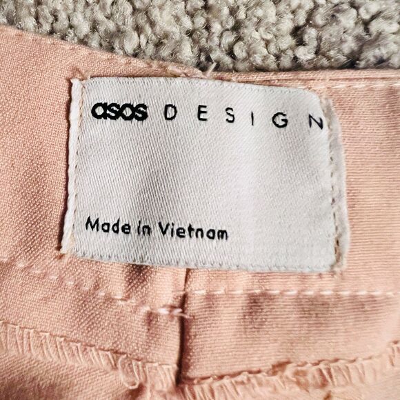 Asos Design Soft Pink Wide Leg Soft Flowy Professional Designer Pants - Plus 20 - Picture 7 of 9